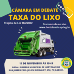 11 de novembro As 19hs Local Camara Municipal de Hortolandia (1)